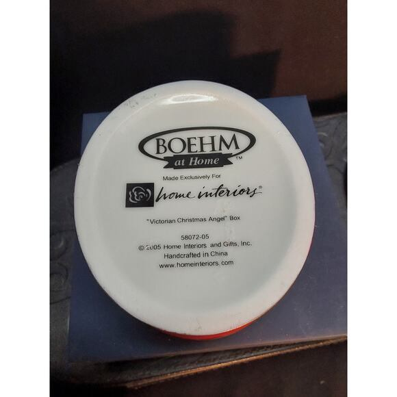 VICTORIAN CHRISTMAS ANGEL TRINKET BOX BY BOEHM HOME INTERIORS 2005 - Picture 3 of 3